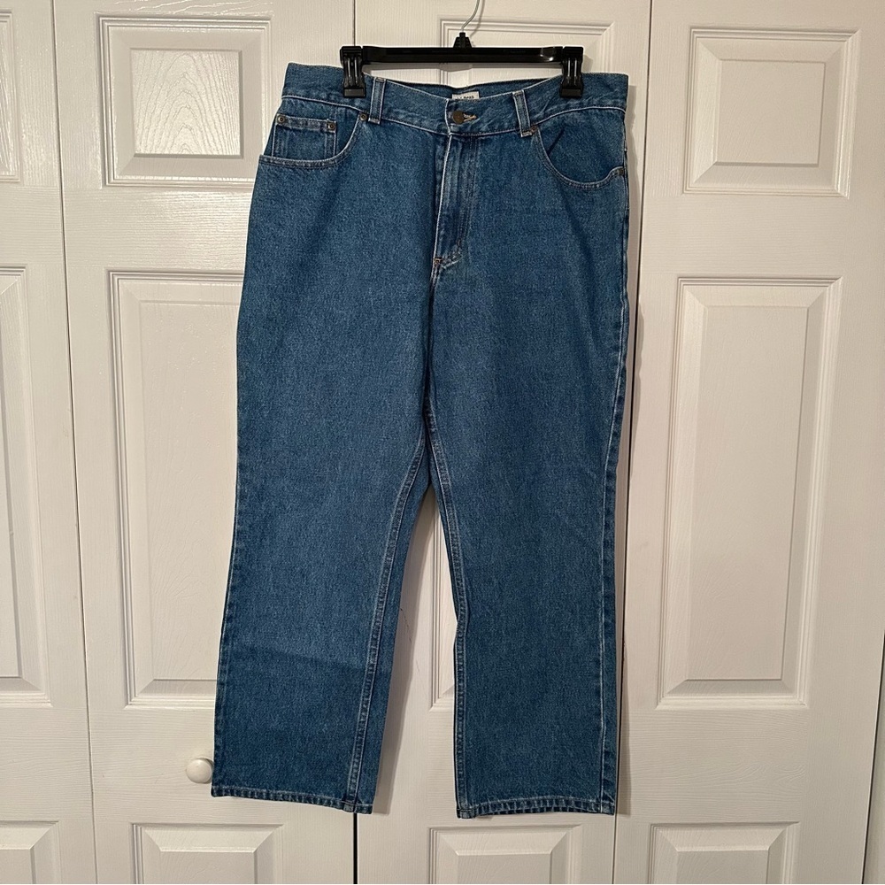 LL Bean Jeans Womens 14 Petite Blue Original Fit 100% Cotton Denim Pants Classic
